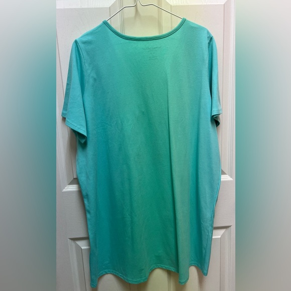 💐 NWOT! Embroidered Floral Turquoise Top - Picture 5 of 5